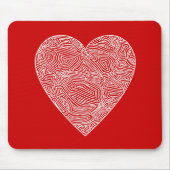 Tapis De Souris Scribble Heart Mousepad (Devant)