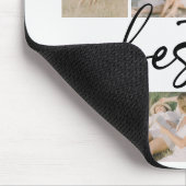 Tapis De Souris Script Besties Photo Collage Personalized (Coin)