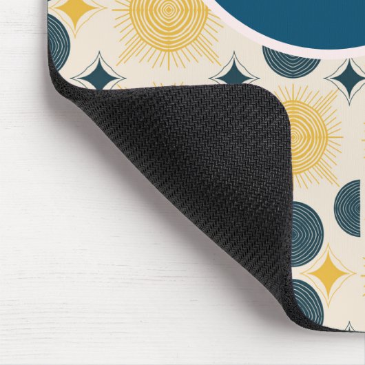 Tapis De Souris Script Boho Celestial Sun Moon (Coin)