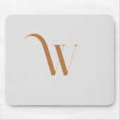 Tapis De Souris Script Brown classique du nom initial du monogramm (Devant)