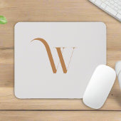 Tapis De Souris Script Brown classique du nom initial du monogramm