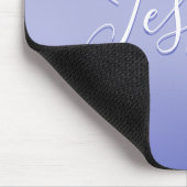 Tapis De Souris Script cursif modifiable | Violet blanc et violet (Coin)