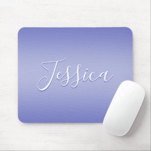 Tapis De Souris Script cursif modifiable   Violet blanc et violet