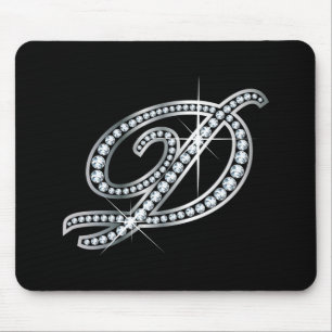 Tapis De Souris Script D "Diamond Bling"