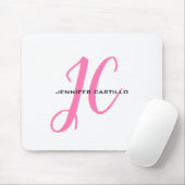 Tapis De Souris Script de calligraphie professionnelle Monogramme  (Avec souris)