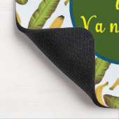 Tapis De Souris Script de monogramme de feuille de banane tropical (Coin)