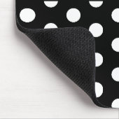 Tapis De Souris Script de monogramme de Pois blancs roses noires (Coin)