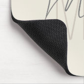 Tapis De Souris Script de nom de monogramme moderne crème (Coin)