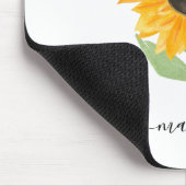 Tapis De Souris Script de nom personnalisé de tournesol rustique m (Coin)