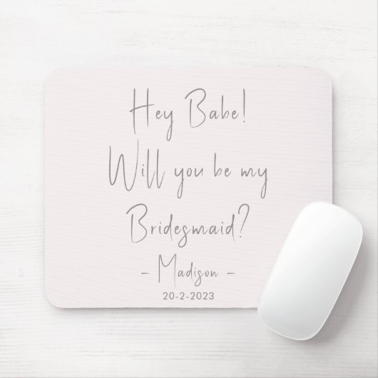 Tapis De Souris Script de proposition de demoiselle d'honneur mini (Avec souris)