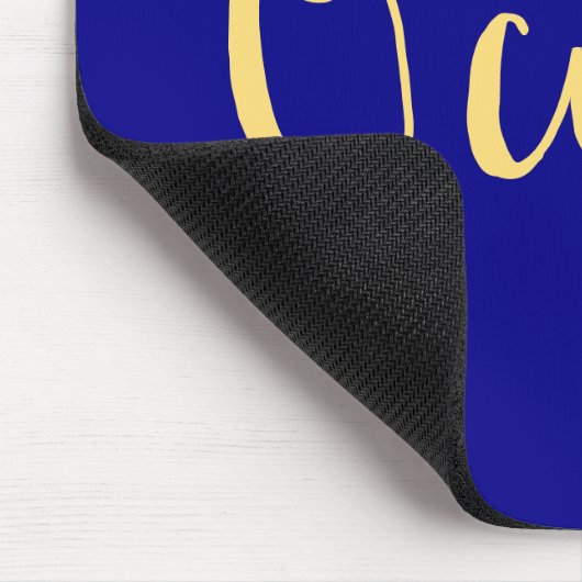 Tapis De Souris Script Elegant Bright Royal Blue Nautical Ocean (Coin)