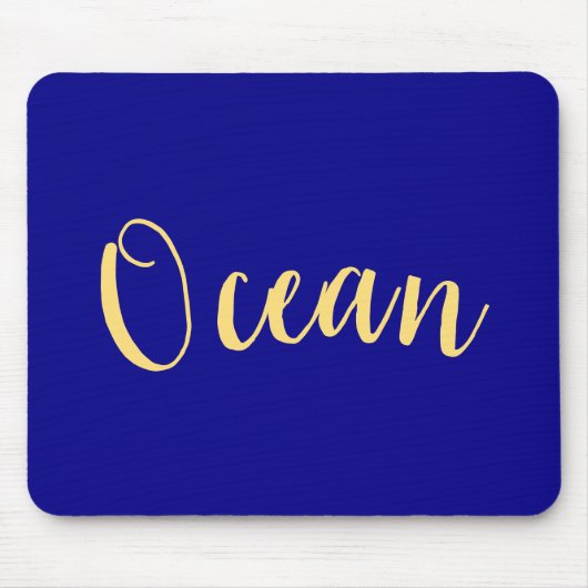 Tapis De Souris Script Elegant Bright Royal Blue Nautical Ocean (Devant)