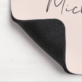 Tapis De Souris Script élégant et classique Ajouter votre nom (Coin)
