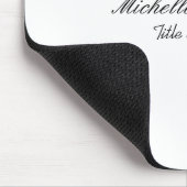 Tapis De Souris Script élégant et classique Ajouter votre nom (Coin)