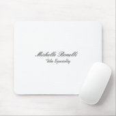 Tapis De Souris Script élégant et classique Ajouter votre nom (Avec souris)