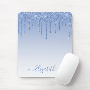 Tapis De Souris Script élégant moderne Parties scintillant bleue D