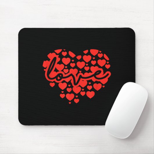 Tapis De Souris Script Love Heart Of Hearts Valentine's Day  (Avec souris)