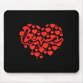 Tapis De Souris Script Love Heart Of Hearts Valentine's Day  (Devant)