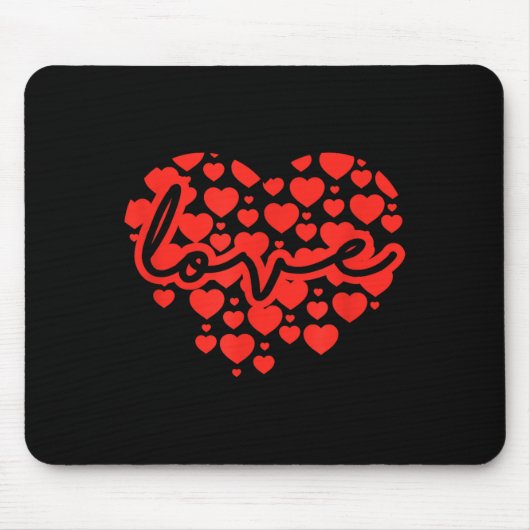 Tapis De Souris Script Love Heart Of Hearts Valentine's Day  (Devant)