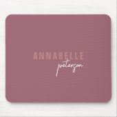 Tapis De Souris Script minimal de Rose simple et poussiéreux moder (Devant)