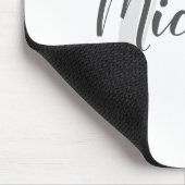 Tapis De Souris Script moderne Monogramme personnalisé et nom (Coin)