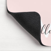 Tapis De Souris Script monogramme rose vif moderne (Coin)