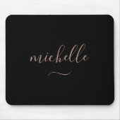 Tapis De Souris Script tendance Monogram Black Gold (Devant)