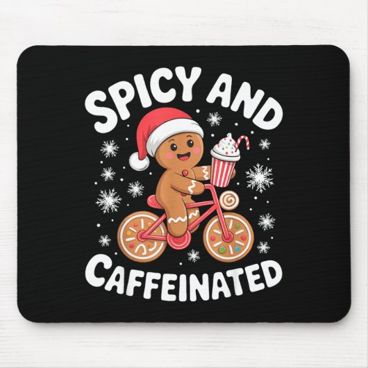 Tapis De Souris Scy And Caffeinated Gingerbread Funny Coffee Chris (Devant)