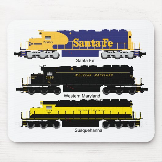 Tapis De Souris SD40 locomotive électrique diesel Mousepad (Devant)