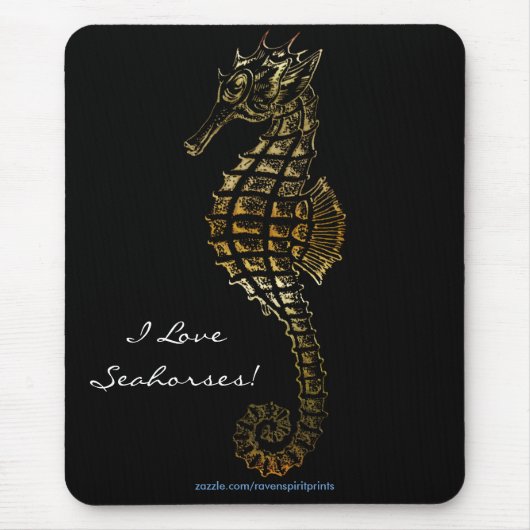 Tapis De Souris SEA-HORSE 3D Metallic Art Mousepad (Devant)
