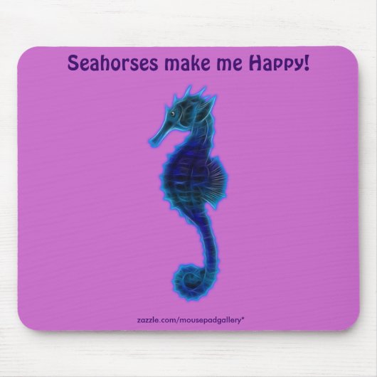 Tapis De Souris SEA HORSE (Blues & Greens) Mousepad (Devant)