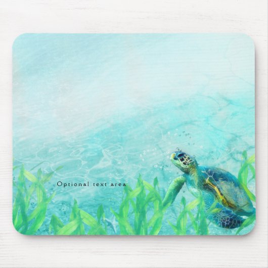 Tapis De Souris Sea Turtle Ocean Beach Art Tropical Custom (Devant)