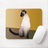 Tapis De Souris Seal Point Siamese Chat (Avec souris)