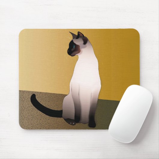 Tapis De Souris Seal Point Siamese Chat (Avec souris)