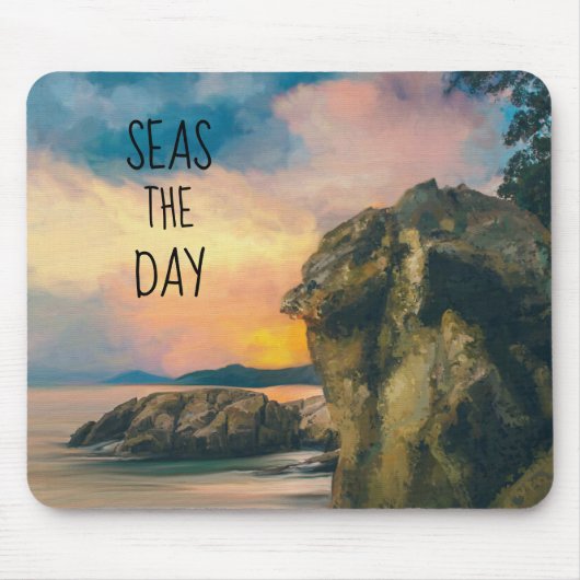 Tapis De Souris Seas Day Inspirational Quote Pad de souris (Devant)