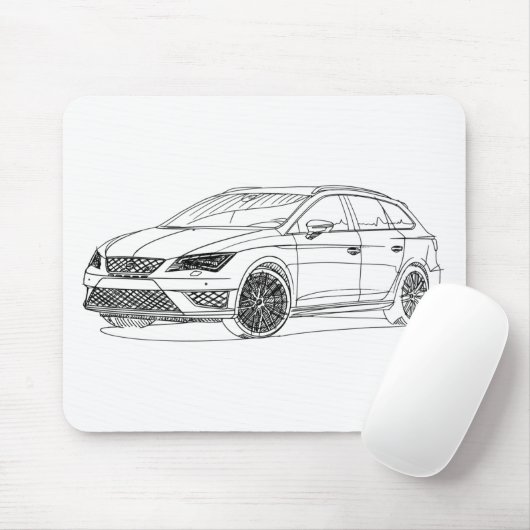 Tapis De Souris Seat LeonST Cupra 2015 (Avec souris)