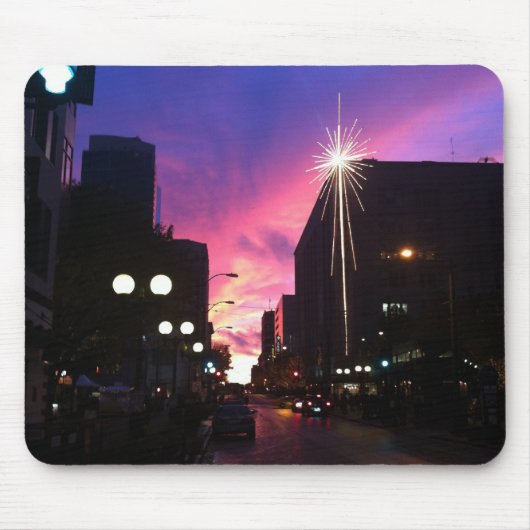 Tapis De Souris Seattle au crépuscule (Devant)