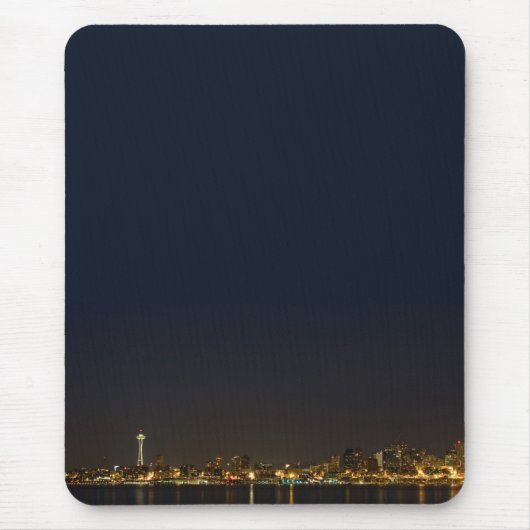 Tapis De Souris Seattle Skyline la nuit (Devant)