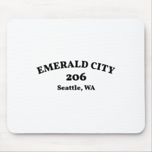 Tapis De Souris Seattle Washington Code de zone 206 Ville émeraude