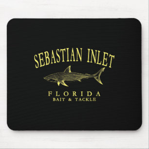Tapis De Souris Sebastian inlet florida requin vintage jaune art