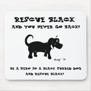 Tapis De Souris Secourir Chiens noirs Mousepad