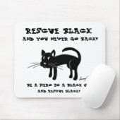 Tapis De Souris Secourir Mousepad Chats Noirs (Avec souris)