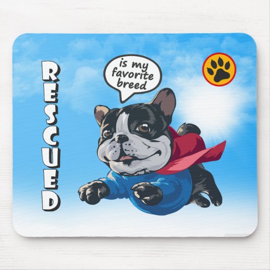 Tapis De Souris Secouru est ma race préférée | pavé souris (Devant)
