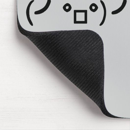 Tapis De Souris Secousse de Tableau renversant l'émoticône d'ASCII (Coin)