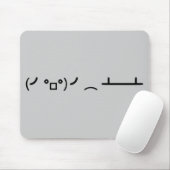 Tapis De Souris Secousse de Tableau renversant l'émoticône d'ASCII (Avec souris)