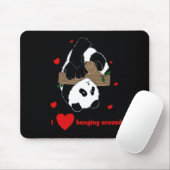 Tapis De Souris Secret Crush Love Hanging Autour De Vous Pandas pe (Avec souris)
