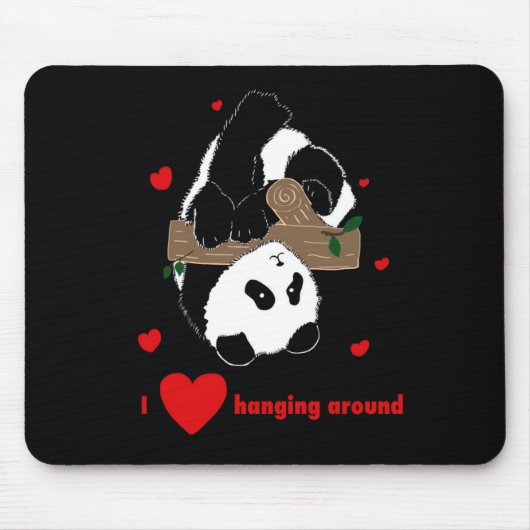 Tapis De Souris Secret Crush Love Hanging Autour De Vous Pandas pe (Devant)