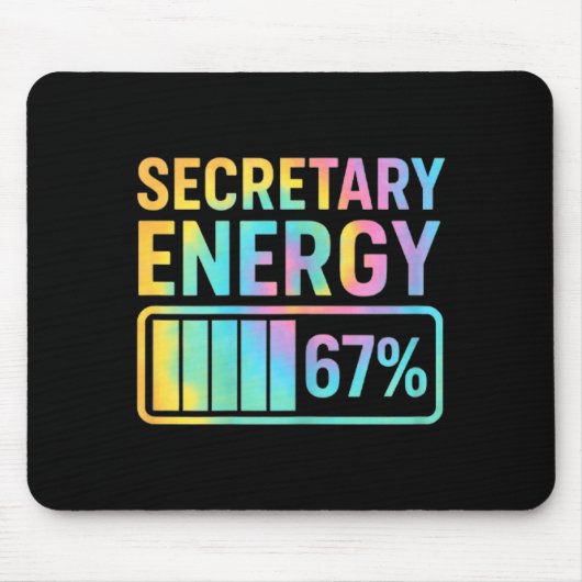 Tapis De Souris Secretary Energy 67 Percent Secretary Retro Vibes (Devant)