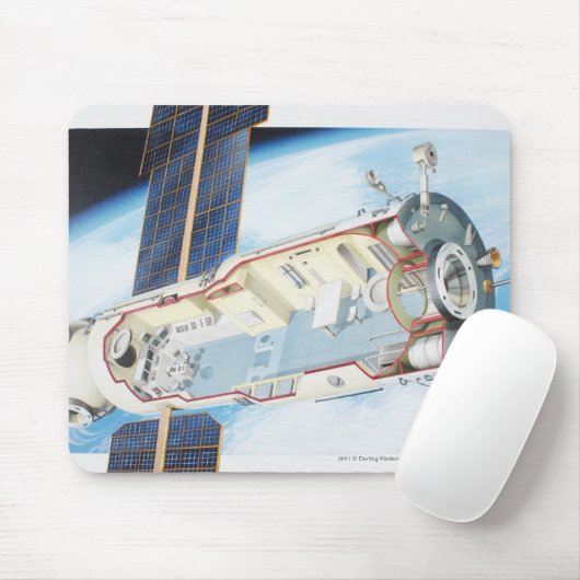 Tapis De Souris Section transversale de station spatiale actionnée (Avec souris)