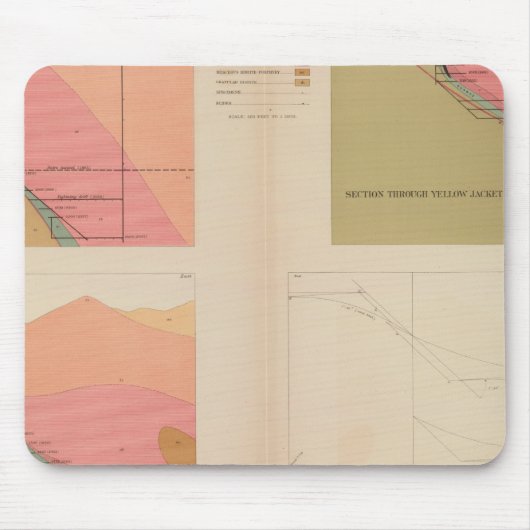 Tapis De Souris Sections verticales de la mine Lode Belcher (Devant)